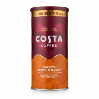 Costa Coffee Smooth Medium Roast instant coffee big tin front view
