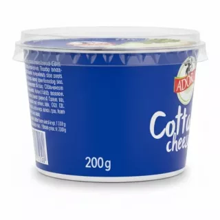 Adoro cottage cheese 200g tub side view