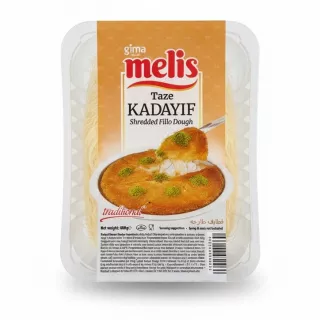 Package of Melis Taze Kadayif shredded fillo dough