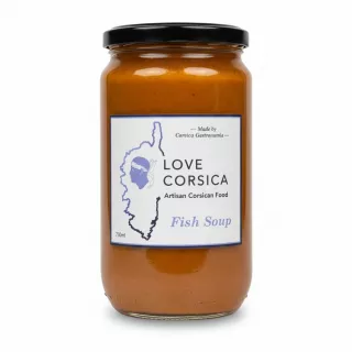 Jar of Love Corsica Fish Soup showing front label
