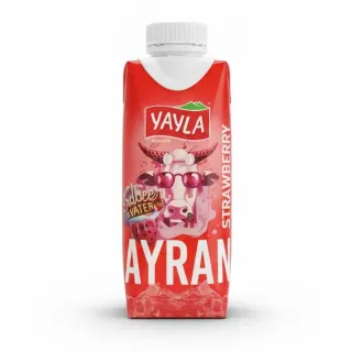 Yayla Ayran Strawberry flavour tetrapak 250ml front view