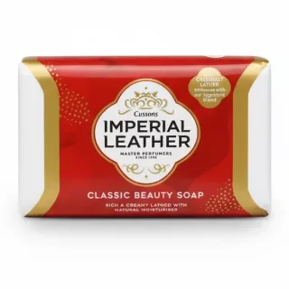 Imperial Leather Classic Beauty Soap bar wrapped in red and gold packaging