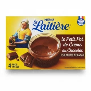 Nestlé La Laitière Chocolate Cream Pots 4 pack front packaging