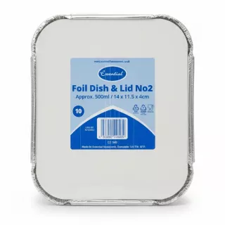 foil dish with lid front view