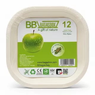 BagasBox eco-friendly cake plate pack front view