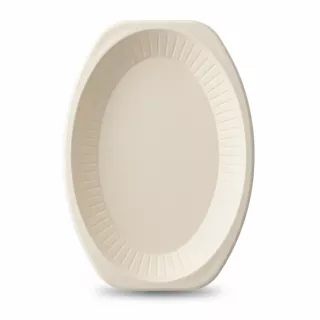 BAGASBOX small eco-friendly oval platter made of corn starch
