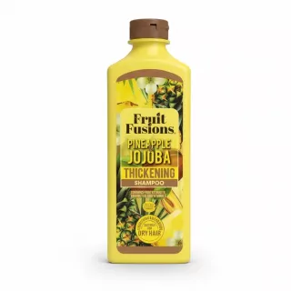 Fruit Fusions Pineapple and Jojoba thickening shampoo bottle front label