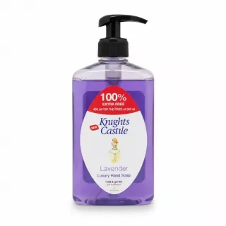 Knights Castle Lavender Luxury Hand Soap 400ml pump bottle front label
