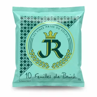 JR Feuilles de Brick branded packaging front