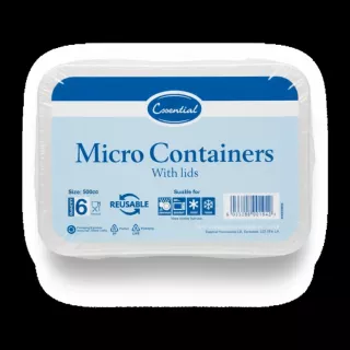 Set of Essential Micro Containers with lids top view