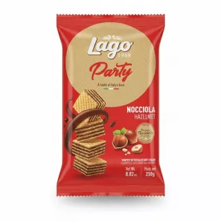 Lago Party Hazelnut Wafers front packet