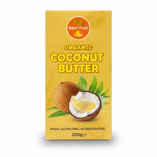 packaging of Natur Fresh organic coconut butter with coconut image