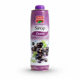 Belle France Sirop Cassis blackcurrant syrup bottle front label