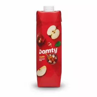 Domty Apple Premium Drink 1 litre carton with apple illustrations