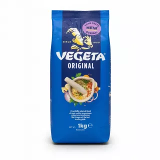 Blue pack of Vegeta Original food seasoning with chef logo
