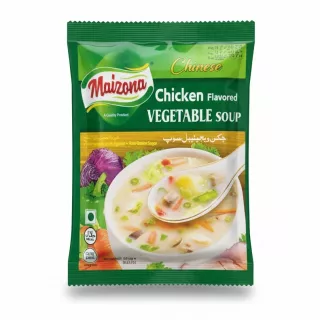 Maizona Chicken Flavored Vegetable Soup front packaging
