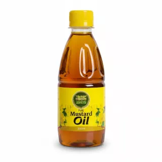 Heera pure mustard oil 250ml bottle front view