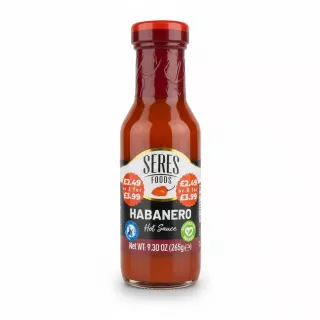 Seres Foods Habanero Hot Sauce bottle front view