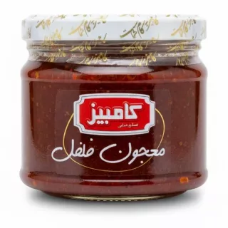 Jar of Kambiz Pepper Mix with white lid and red label