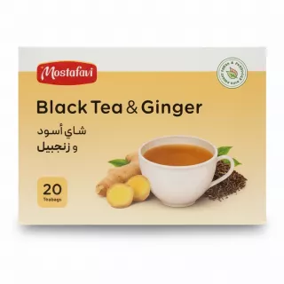 Box of Mostafavi Black Tea & Ginger with 20 teabags