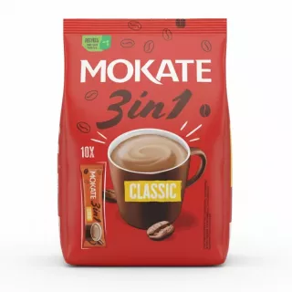 Mokate 3in1 Classic Instant Coffee sachets pack front view