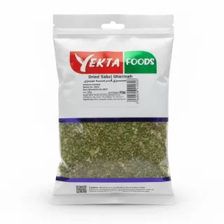 Yekta Foods dried Sabzi Ghormeh herb mix in plastic pouch front