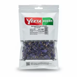 Yekta Foods dried borage herb packaging front