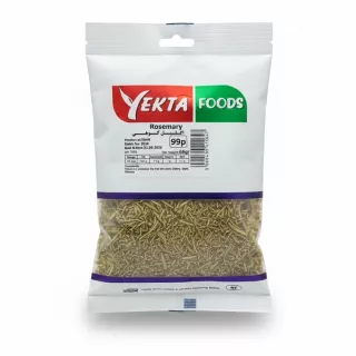Front view of Yekta Foods 60g dried rosemary package