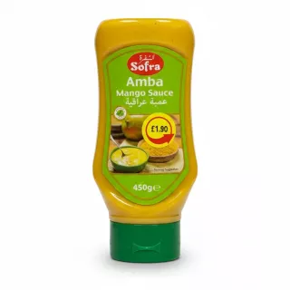 Sofra Amba Mango Sauce front label showing product and price
