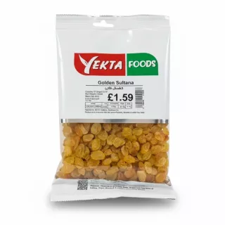Package of Yekta Foods Golden Sultana raisins front view