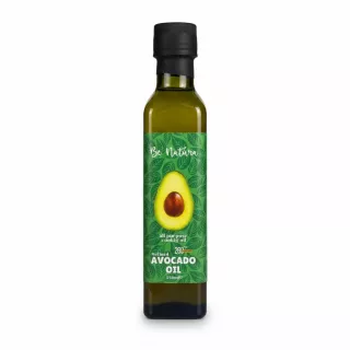 Bottle of Be Natura refined avocado oil front label