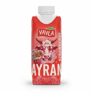 Yayla strawberry ayran drink carton front view