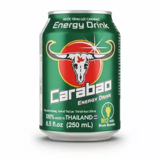 Carabao Energy Drink green 250ml can front view with logo