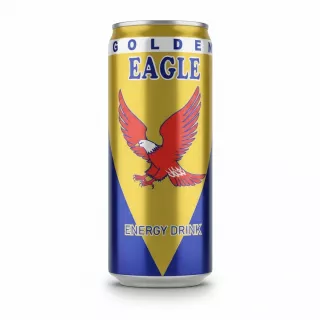 Golden Eagle Energy Drink 250ml can front view with eagle logo