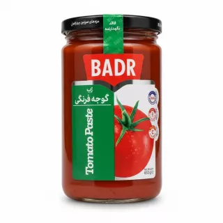 Jar of Badr Tomato Paste front label