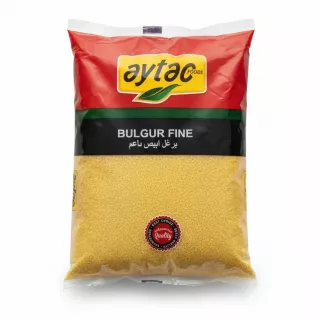 Aytac Foods Bulgur Fine yellow grains in sealed package front view