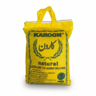 Karoon Extra Long 1121 Basmati Sella Rice yellow resealable bag front