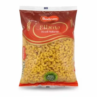 Bodrum Elbow Pasta in clear red and transparent pack