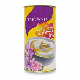 Tarvand yogurt dressing tin with saffron and rose design