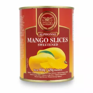 Heera Alphonso Mango Slices Sweetened can front view