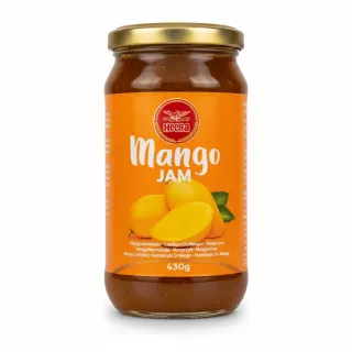 Jar of Heera Mango Jam with orange label