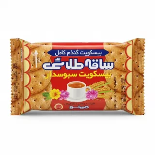 Golden Stem Wheat Biscuits front packaging showing biscuits and tea cup