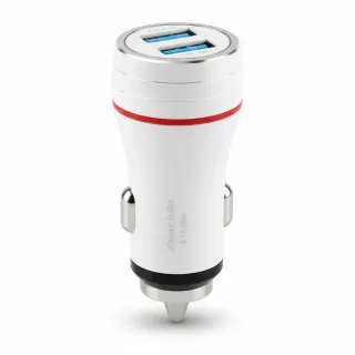 ReachOn dual USB 3.1A car charger with emergency hammer