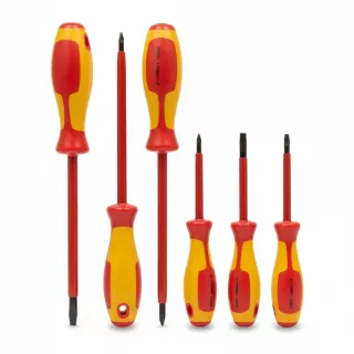Firefox 6-piece screwdriver set with yellow and red handles