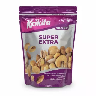 Krikita Silver Super Extra Mixed Nuts front packaging with nut images