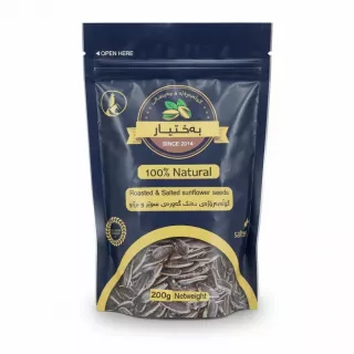 Bakhtyar brand pouch of roasted and salted sunflower seeds