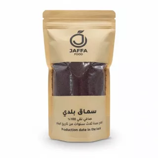 Packaged sumac spice in kraft resealable bag