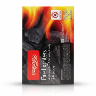 Mr Be-Quick Fire Lighters 24 blocks front package display