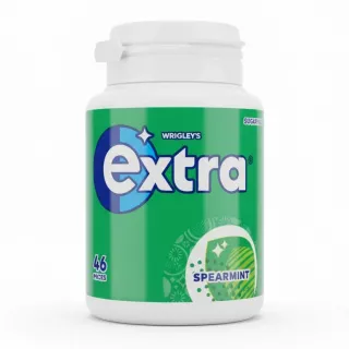 Wrigley's Extra Spearmint Sugarfree Gum 64g container front view