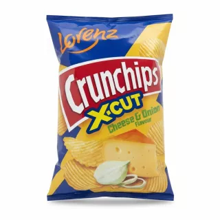 Lorenz Crunchips X-Cut Cheese & Onion front pack view